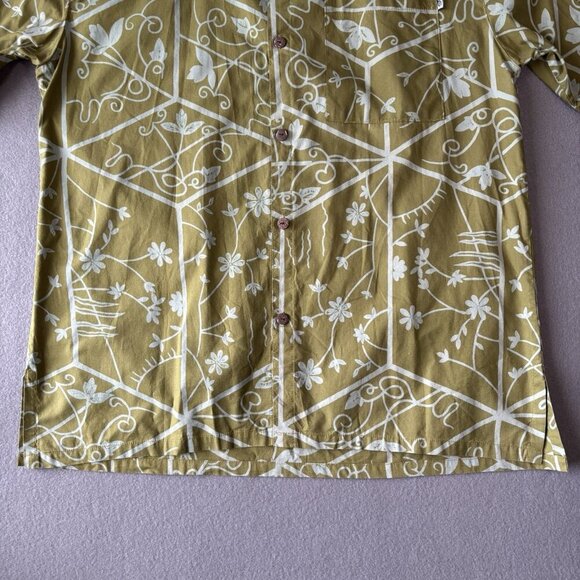 Wayan Natural Wear Vintage Mens 2XL Green Hawaiian Button Up Short Sleeve Shirt - Picture 5 of 14